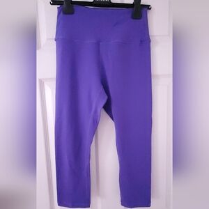 Zyia Active Purple Soft Stretch 7/8 Length Leggings Size 8-10